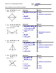 geometric proofs worksheet answers