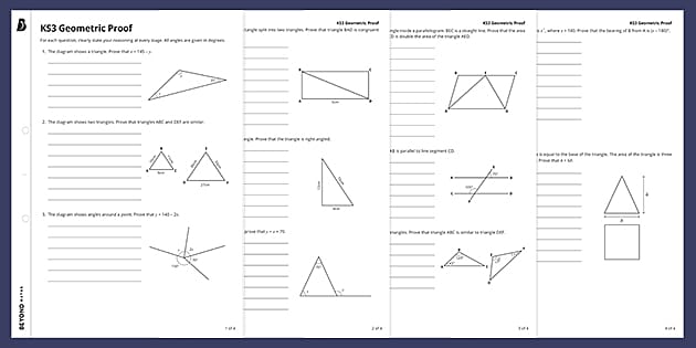 geometric proofs worksheet with answers