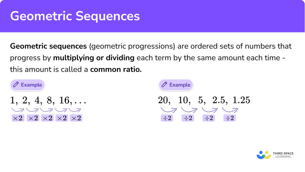 Geometric Sequences - GCSE Maths - Steps &  Examples