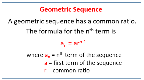 geometric sequences