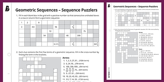 ? Geometric Sequences Activity | KS3 Algebra | Beyond Maths