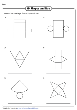 Nets of 3D Shapes Worksheets - Worksheets Library