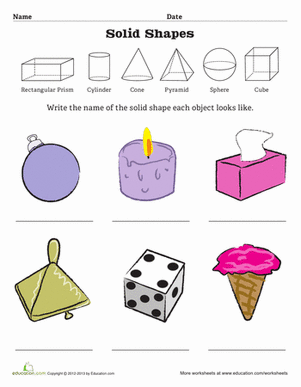 Geometric Solid Shapes | Worksheet 