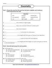Geometry Vocabulary Worksheet for 10th Grade | Lesson Planet