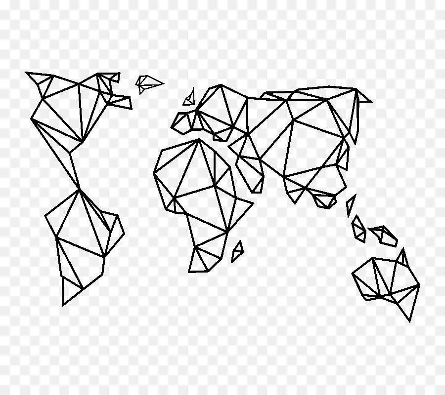 Geometric World Map - Geometric World Map - CleanPNG / KissPNG