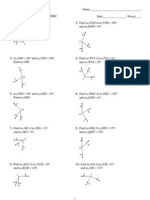 2-The Angle Addition Postulate | Download Free PDF | Geometry | Space