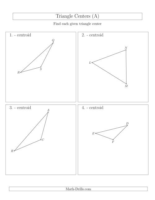 Contructing Centroids for Acute and Obtuse Triangles (A)