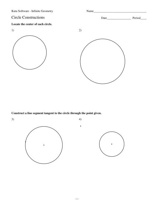 Circles - Kuta Software