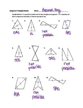 geometry congruent triangles worksheet