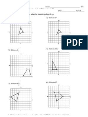 Dilation Worksheet | PDF