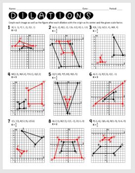 Dilations Practice Worksheet
