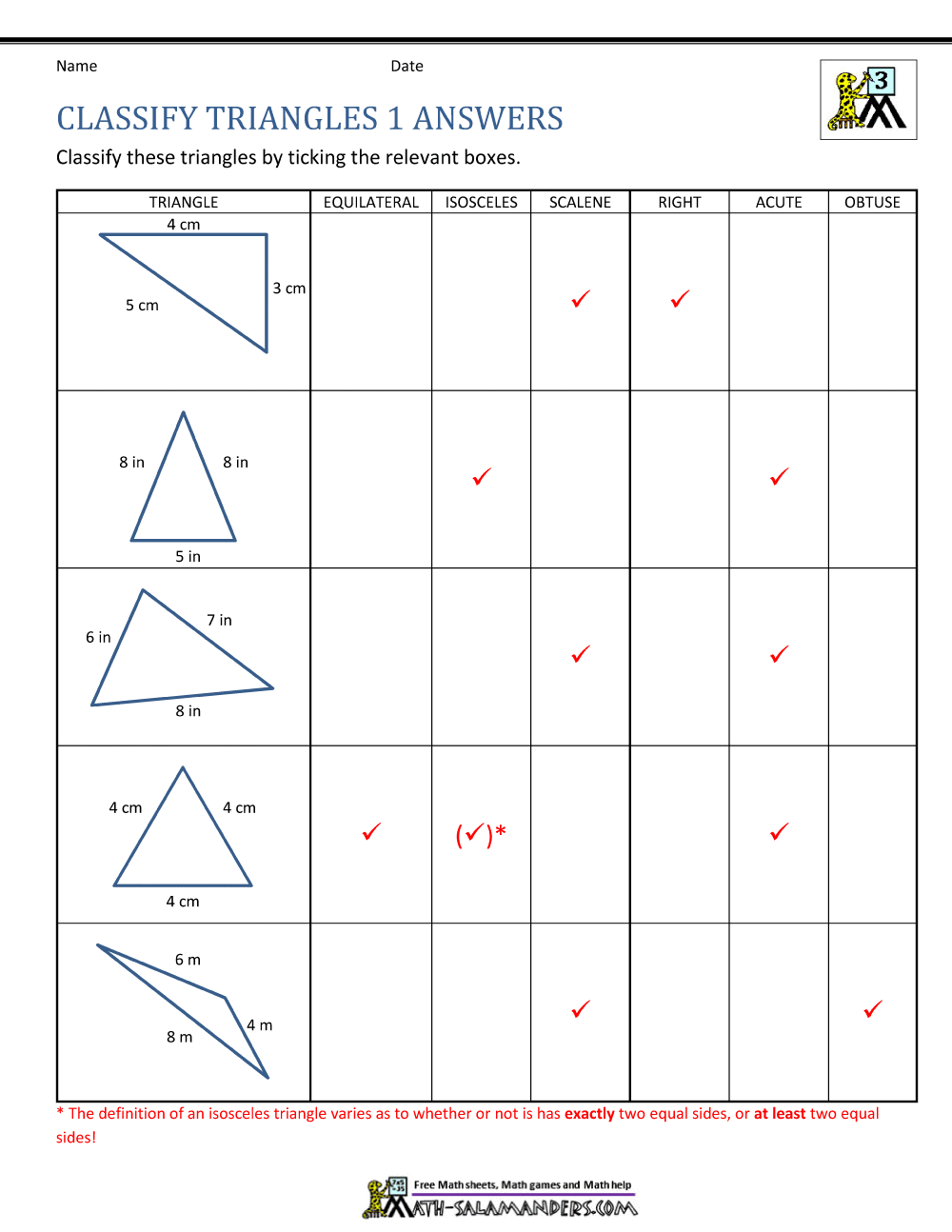 3rd Grade Geometry Worksheets