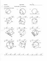inscribed-angles-ws-key - 0 Geometry 12-3 worksheet Find the value ...