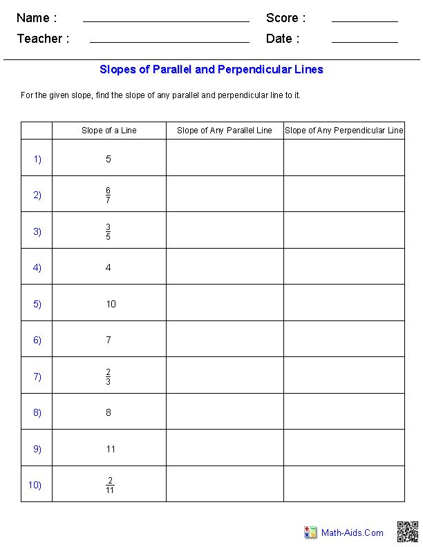 Geometry Worksheets | Lines Worksheets