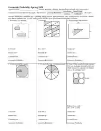 Geometry Probability Worksheet by Teach Simple