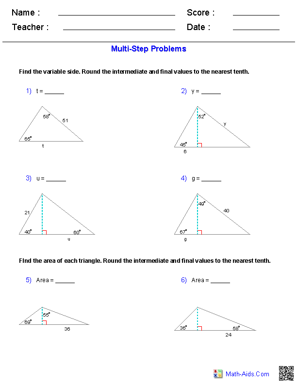 Geometry Worksheets | Geometry Worksheets