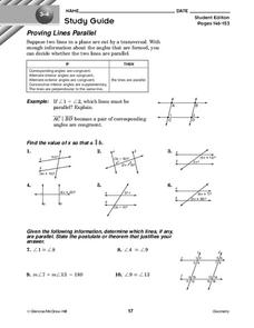 Perpendicular Lines Theorem Lesson Plans &  Worksheets | Lesson Planet