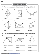 geometry quadrilateral review worksheet