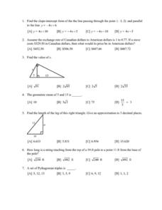geometry review worksheet high school