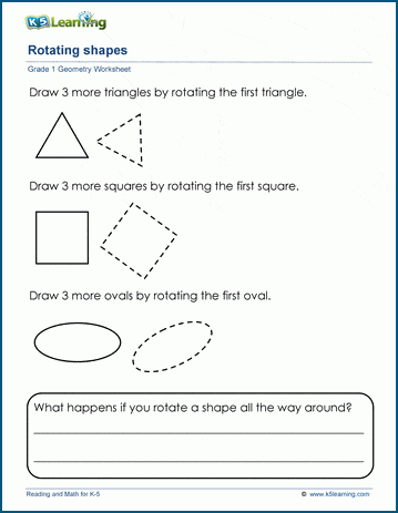 Rotating shapes worksheets | Worsheets library