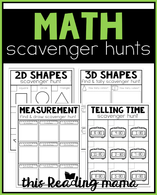 Printable Math Scavenger Hunts This Reading Mama Worksheets Library