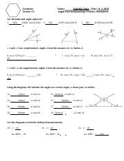 Angle Pair Relationships Practice Worksheet 10-11.docx - Geometry ...