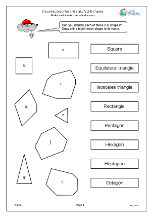 Geometry (Shape) Maths Worksheets for Year 4 (age 8-9) - URBrainy.com
