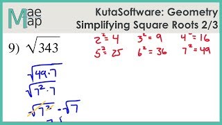 geometry simplifying radicals worksheet