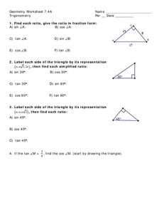 Soh Cah Toa Lesson Plans &  Worksheets Reviewed by Teachers