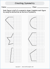 Math Geometry worksheets for primary math students, based on the ...