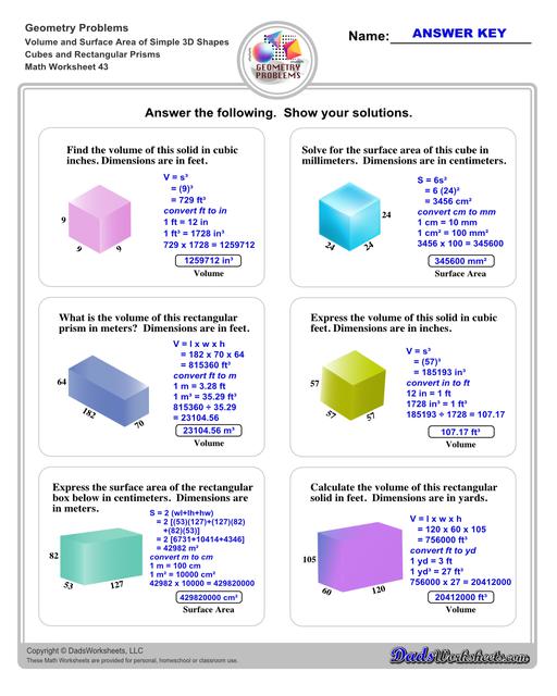 Geometry Worksheets