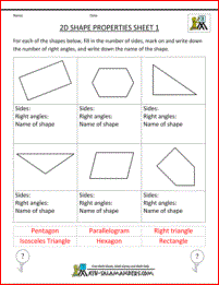geometry worksheet 3rd grade