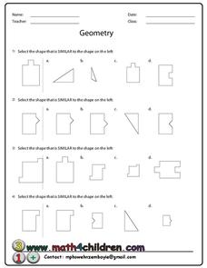 geometry worksheet 4th grade