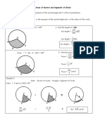 Arc Length and Area of A Sector | PDF | Area | Circle