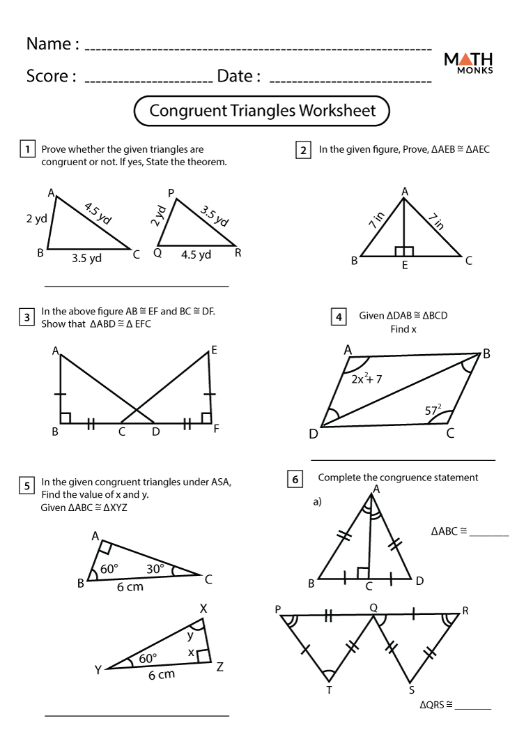 geometry worksheet congruent triangles asa and aas answers