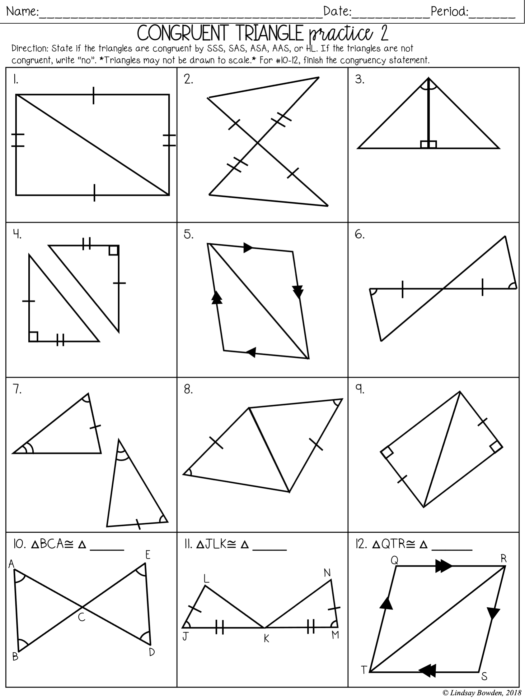 geometry worksheet congruent triangles asa and aas answers