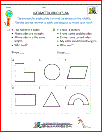 geometry worksheet for 2nd grade