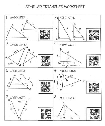 geometry worksheet for high school