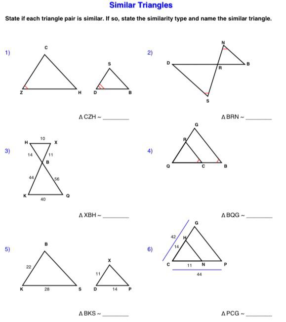 geometry worksheet highschool