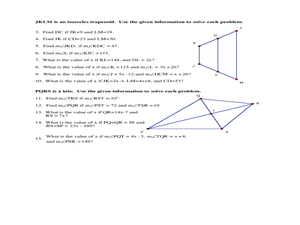 geometry worksheet kites and trapezoids