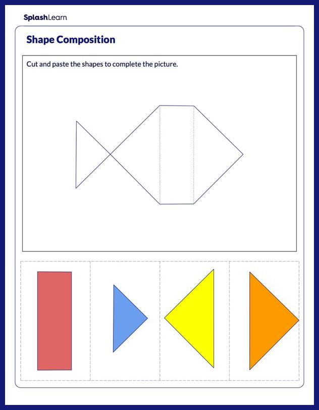 Make a Fish using Shapes - Math Worksheets - SplashLearn
