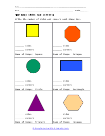Geometric Shapes Worksheets