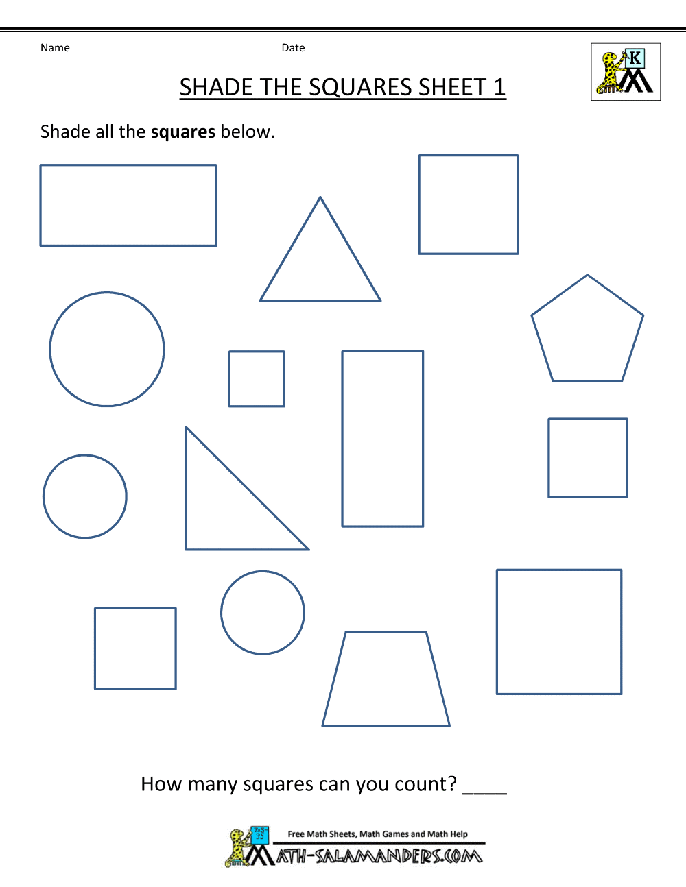 2d Shapes Worksheets