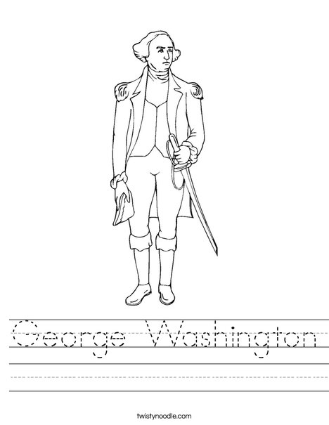 George Washington Worksheet - Twisty Noodle