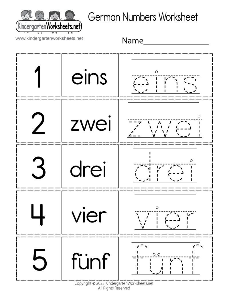 German Numbers Worksheet - Free Printable, Digital, &  PDF