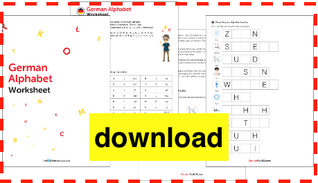 8+ Free German Worksheets PDF for Beginners