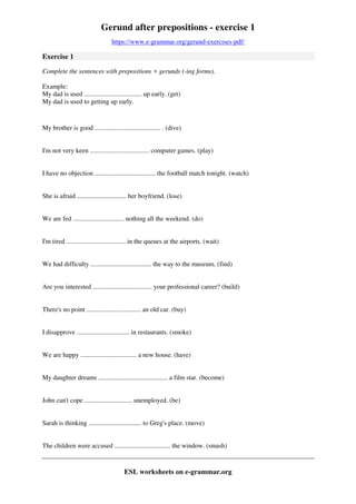Gerund exercise-1 | PDF