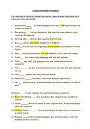 gerunds participles and infinitives worksheet