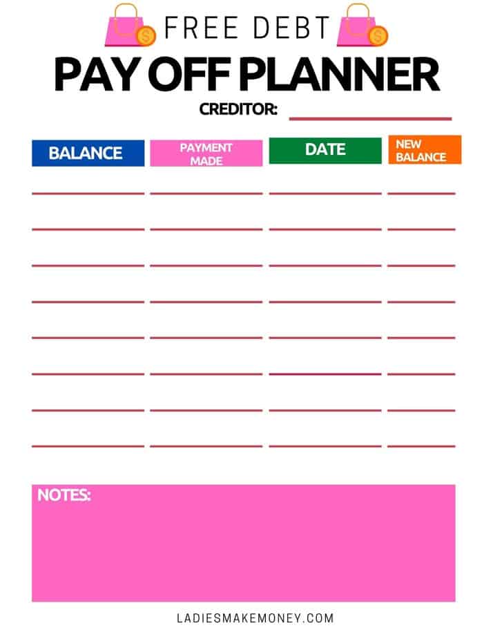 get out of debt budget worksheet