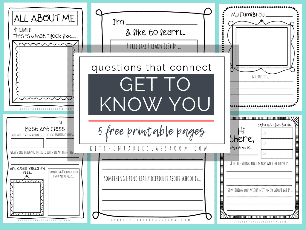 get to know you questions for kids worksheet